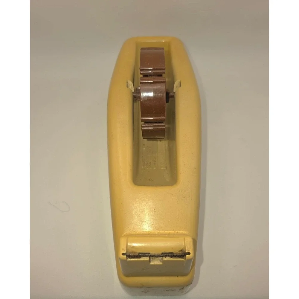 Vintage Scotch 3M C-23 Heavy Duty Tape Dispenser‎ Tan Beige Weighted Model 25100